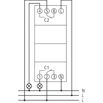 Theben Selekta 174 Top3 Astro Time Switch 2 Channels Reg/Din Rail/Top-Hat Rail Reversible Astro Mode